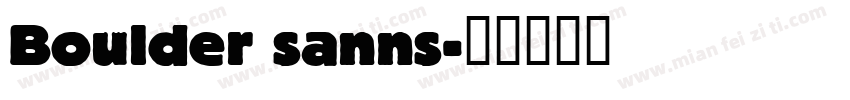 Boulder sanns字体转换